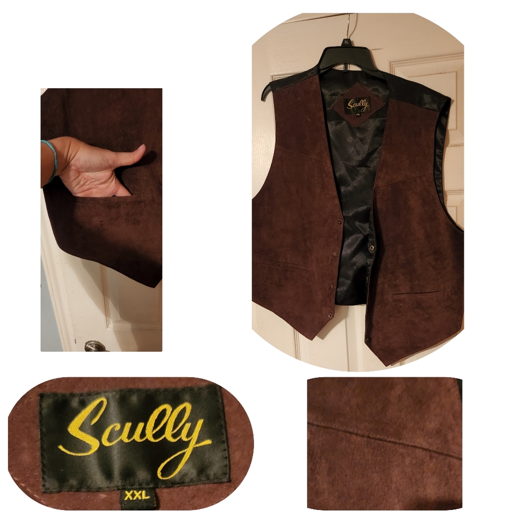 Scully men's leather vest